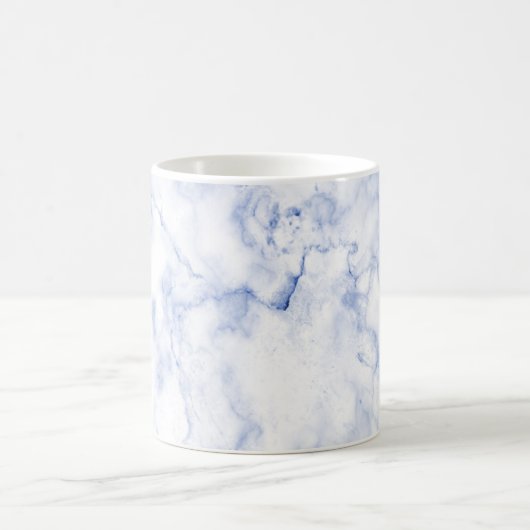 PixDezines BLUE n WHITE MARBLE コーヒーマグカップ (中央)