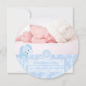 PixDezines blue toile+elephant 案内状 (正面)