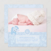 PixDezines blue toile+elephant 案内状 (正面/裏面)