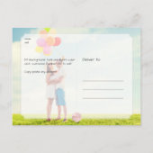 PixDezines Blush Faux Platinum Modern Brush Script 案内ポストカード (裏面)