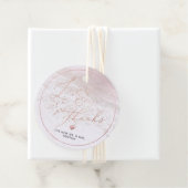 PixDezines Blush Pink Shoreline Thank You フェイバータグ (インサイチュ)