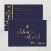 PixDezines B'nai（ユダヤ教の）バル・ミツバーお祝いカード✡ 出欠カード (正面/裏面)