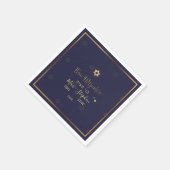 PixDezines B'nai（ユダヤ教の）バル・ミツバーフェイク金ゴールド|DIYカラー スタンダードカクテルナプキン (角)