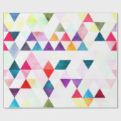 PixDezines Boho水彩三角形/幾何学的 ラッピングペーパー (フラット)