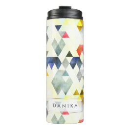 PixDezines Boho水彩幾何学模様/三角形 タンブラー