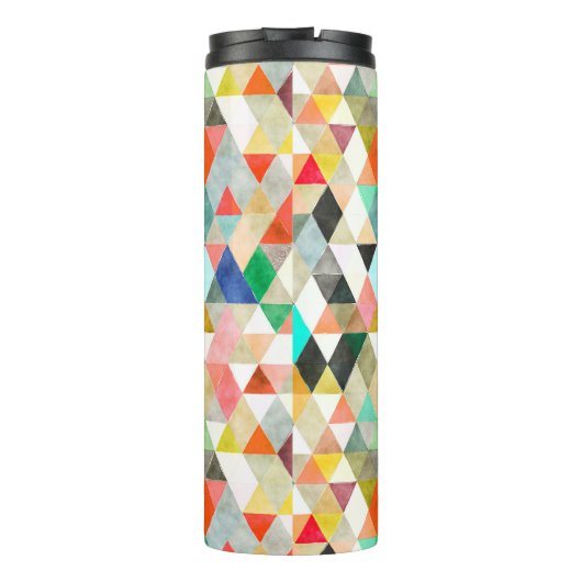 PixDezines Boho水彩幾何学模様/三角形 タンブラー (裏面)