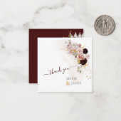 PixDezines Boho秋素朴花ノートカード ノートカード (正面/裏面インサイチュ)