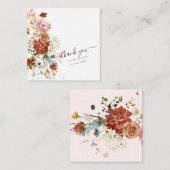 PixDezines Boho素朴秋ガーデンフラワー ノートカード (正面/裏面)