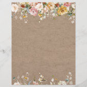 PixDezines Boho Garden花カップルMonogram レターヘッド (裏面)