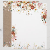 PixDezines Boho Garden花カップルMonogram レターヘッド (正面/裏面)
