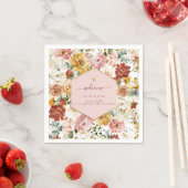 PixDezines Boho H2秋ガーデンフラワーナプキンス スタンダードカクテルナプキン (インサイチュ)