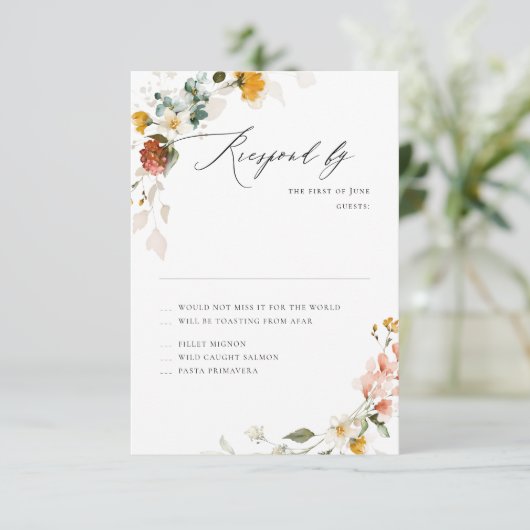 PixDezines Boho H2 秋の庭の花 RSVP (スタンド正面)