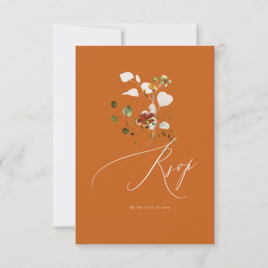 PixDezines Boho H2 秋の庭の花 RSVP (裏面)