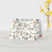 PixDezines Boho Triangles Mazel Tov/Gendelation カード (黄色い花)