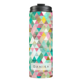 PixDezines Boho Watercolorジオメトリック/三角形 タンブラー