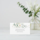 PixDezines Book Request, Water color Eucalyptus Pl プレイスカード (スタンド正面)