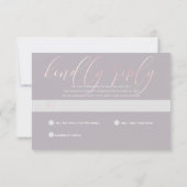 PixDezines Botanical RSVP|DIY 背景淡スレート 出欠カード (裏面)