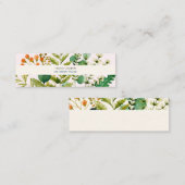 PixDezines Botanical Water color, Elderflower+Phen スキニー名刺 (正面/裏面)