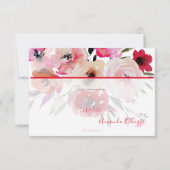 PixDezines Bridal Shower Watercolor Summer Floral サンキューカード (裏面)