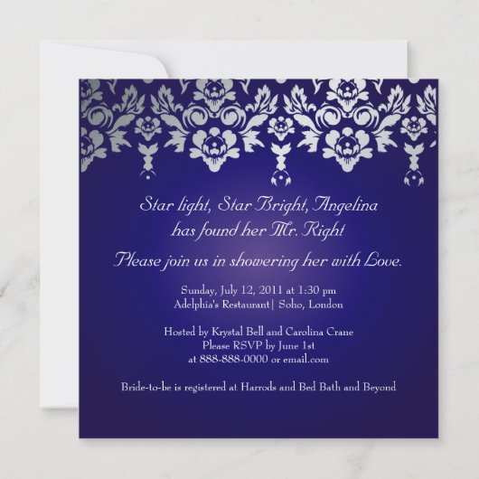 PixDezines Bride 2 B 招待状 (裏面)