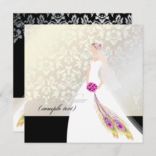 PixDezines Bride 2 B 招待状 (正面/裏面)