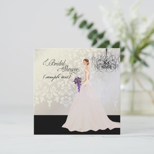 PixDezines Bride 2 B+purpleカラ 招待状 (スタンド正面)