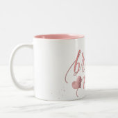 PixDezines Bridesmaid/バラフェイク金ゴールド/スクリプモダント ツートーンマグカップ (左)