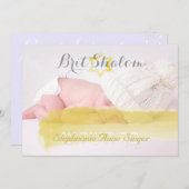 PixDezines brit shalom/photo frame+stars/diy color 招待状 (正面/裏面)