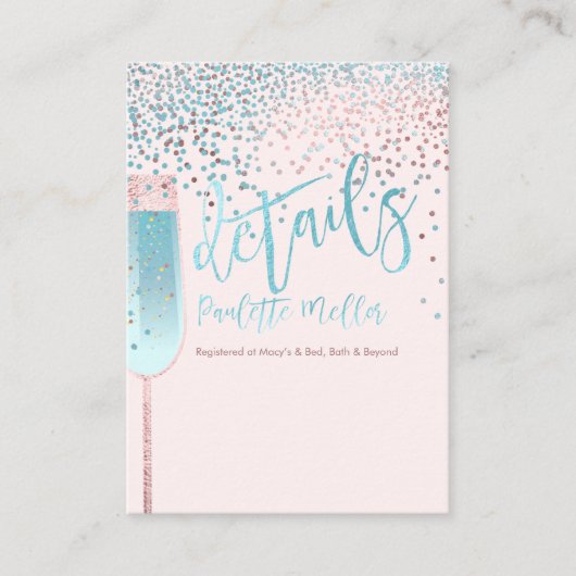 PixDezines Bruch & Blue Bubbly/詳細カード エンクロージャーカード (正面)