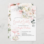 PixDezines Brunch Bubblyクリーム赤面バラ 招待状 (正面/裏面)