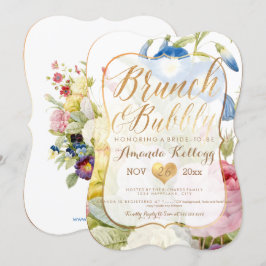 PixDezines Brunch & Bubblyヴィンテージ 招待状