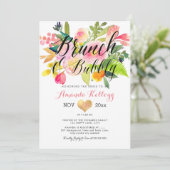 PixDezines Brunch & Bubbly春フローラ 招待状 (スタンド正面)