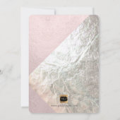 PixDezines Brunch Bubbly/Pink Champange紙吹雪 招待状 (裏面)