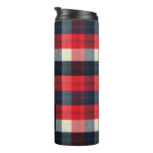PixDezines Buffalo Plaid、Lumber Jack Monogram タンブラー (回転右)