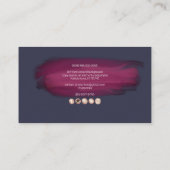 PixDezines Burgundy Sangria水彩ブラシ 名刺 (裏面)