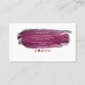 PixDezines Burgundy Sangria水彩ブラシ 名刺 (裏面)
