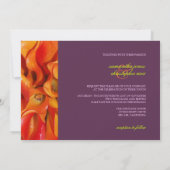 PixDezines BURNED ORANGE CALLA LILIES/DIY BCKGRND 招待状 (裏面)