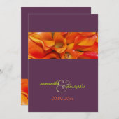 PixDezines BURNED ORANGE CALLA LILIES/DIY BCKGRND 招待状 (正面/裏面)