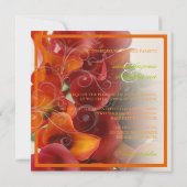 PixDezines BURNED ORANGE CALLA LILY BOUQUET(PixDez 招待状 (裏面)