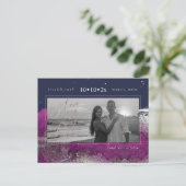 PixDezines Cassis Brush Strokes 救 Our Date ポストカード (スタンド正面)