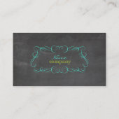 PixDezines chalkboard+スクロールフレーム 名刺 (裏面)