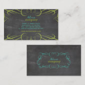 PixDezines chalkboard+スクロールフレーム 名刺 (正面/裏面)