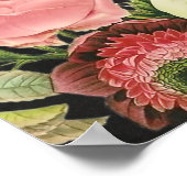 PixDezines chalkboard/ヴィンテージバラ/結婚s ポスター (角)