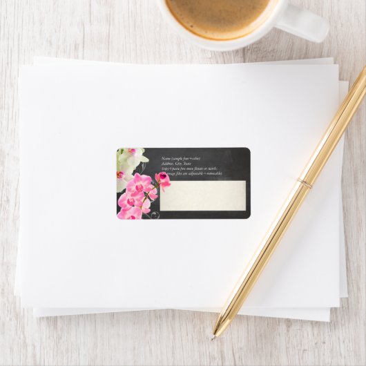 PixDezines chalkboard+kona pink orchid ラベル (インサイチュ)