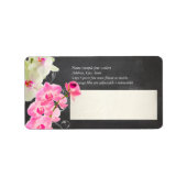 PixDezines chalkboard+kona pink orchid ラベル (正面)