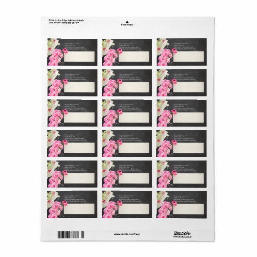 PixDezines chalkboard+kona pink orchid ラベル (フルシート)