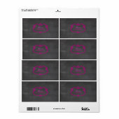 PixDezines Chalkboard+Magenta Whimsyフレーム ラベル (フルシート)