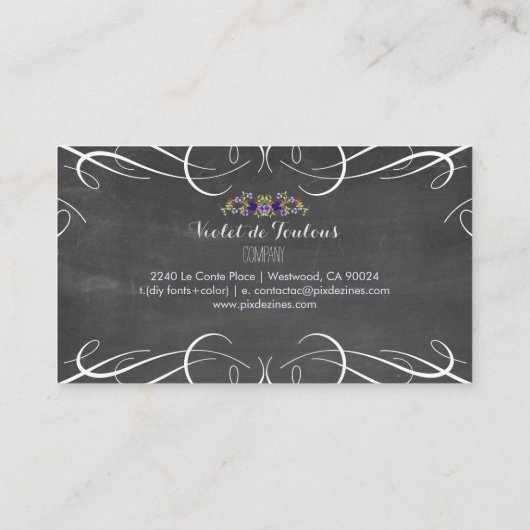 PixDezines chalkboard+petiteフルーア 名刺 (裏面)