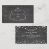 PixDezines chalkboard+petiteフルーア 名刺 (正面/裏面)