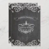 PixDezines chalkboard/rococo/diy背景色 招待状 (正面/裏面)